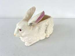 Vintage Napco Ceramic Bunny Planter Hard to Find C-5717 ...