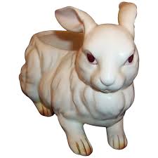 Lefton Albino Bunny Rabbit Planter for Easter, Spring ...