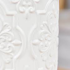 allen + roth White Ceramic Round Food Cover LW21MS065 at ...