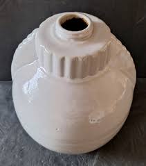 Vintage Monmouth Western Stoneware Oil Kerosene Lamp Pottery ...