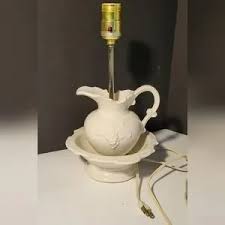 Source Unknown | Accents | Vintage Table Lamp Water Pitcher ...