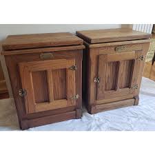 Vintage White Clad Ice Boxes Side Tables with Lazy Susan Tops, 1970s For Sale at 1stDibs | white clad ice box history, white clad furniture history, is white clad furniture still in