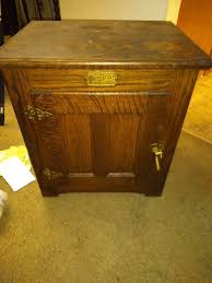 Vintage White Clad Oak Ice Box