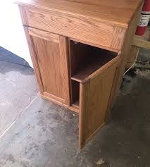Oak Sideways Single With Small Side Cabinet and One Large ...