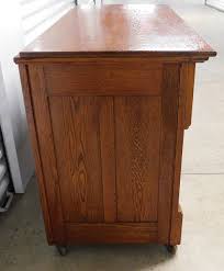 Antique Victorian Oak & Brass 5-Drawer Washstand Dresser | eBay