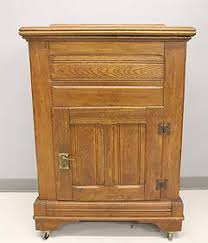 Vintage Glenwood Paneled Oak Ice Box