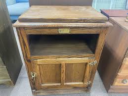 Found this White Clad Simmons Hardware table with a spinning ...