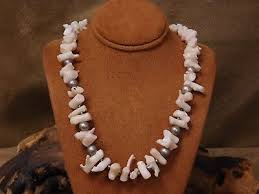 Vintage Southwestern White Coral Beaded Necklace | eBay