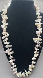 Vintage MOP Natural Shell Beaded Necklace 24" #635 | eBay