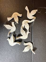 Vintage Handmade Clay Pottery White Dove Ornament, Signed - Etsy