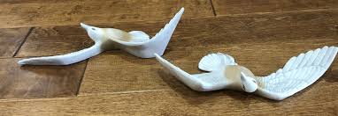 Vintage Pr(2) Arnel Wall Hanging Decor Flying Seagulls 1984 ...