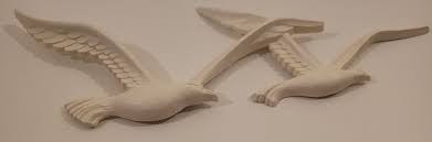 Flock of 3 Seagulls 1980s HOMCO Wall Art Vintage Flying ...