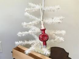 Atomic Tree Topper Pink Silver Mica Poland 11” Shiny Brite ...