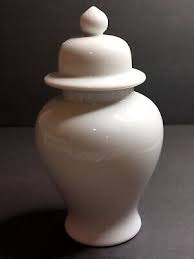 Vtg Ginger Jar With Lid 3D Iris Floral Design 8"T Made In ...