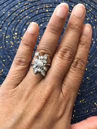 0.65 Carat Diamond Cocktail Ring 18 Karat White Gold | eBay