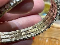 VINTAGE 80'S THREE LAYER METAL FRAMED RHINESTONE CLEARS ...