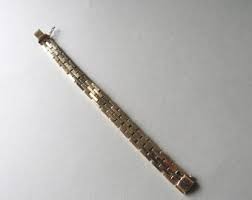 Vintage Gold Filled Tank Bracelet - Art Deco Style - Etsy