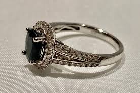 14K White Gold Diamond & Sapphire Ring – John Cauley Jeweler