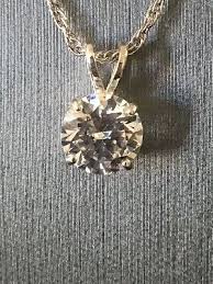 Beautiful Sterling Silver Necklace with 10mm Cubic Zirconia Pendant | eBay