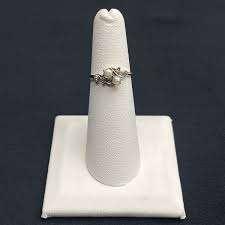 3.4mm Akoya Grey Saltwater Pearl & Diamond Two Tone 14K ...