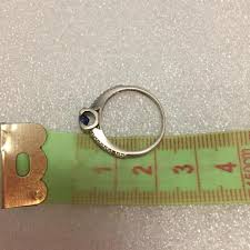 Signet ring Sapphire r16 925 silver Men's and women's ...