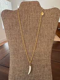 Susan Shaw Women's Jewelry Cable Chain Gold-Tone White Horn ...