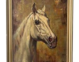 Original Vintage Oil Painting - Horse Head Portrait - Signed by Willy P. Ahrweiler (1905-1987) - Framed - Etsy