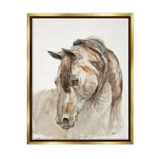 Stupell Industries Gentle Farm Horse Portrait Framed Floater Canvas Wall Art | Michaels