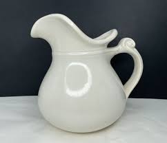 Vintage McCoy 7515 Pitcher Pottery Vase Planter White Sunflowers | eBay