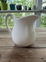 White Stoneware Pitcher | eBay