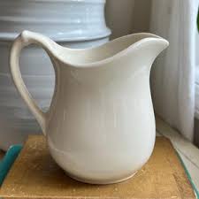 White Ironstone Pitcher - Etsy