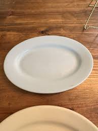 Buffalo China Cafe USA Platters Set Of 2 Blue Pink 12x8.5 | eBay