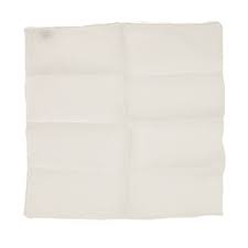 White linen pocket square, hand-rolled edges – No Man Walks ...