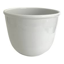 Oversized White Ceramic Pot Planter | Chairish