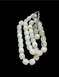 Rosary Subha Misbaha Islamic Aqeeq White 33 Beads Prayer ...