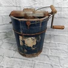 Vintage Husky Igloo Wood Ice Cream Maker, Galvanized Steel ...