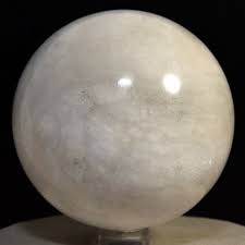 68mm White Onyx Sphere Natural Sparkling Mineral Chalcedony ...