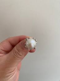 Baroque Pearl Statement Ring: Sterling Silver Adjustable ...