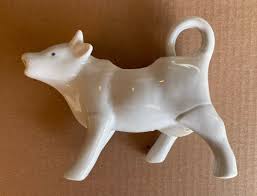 Vintage White Porcelain Cow Creamer Milk Spout 8” Overall | eBay