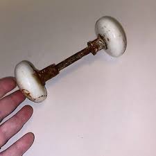 antique white marble door knob Cast Iron Doorknob | eBay