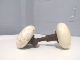 Antique White Porcelain Door Knob Set: Home Restoration Hardware, RhymeswithDaughter