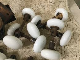 Vtg Porcelain Door Knobs Parts 23+ Lot Replacement parts Door Plate | eBay