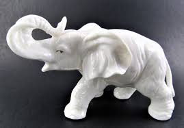 VINTAGE WHITE PORCELAIN ELEPHANT FIGURINE MARKED "6 92 8 "(C6) | eBay