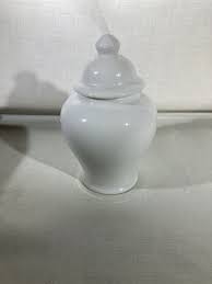 Takahashi Ginger Jar with Lid Small Porcelain White Glaze ...