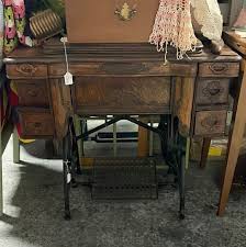 White Brand Treadle Sewing Machine with Table – Two Girls Treasure