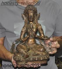 12'' Tibetan Ancient temple bronze Gilt Vajra Tantra King Kong protector statue | eBay Australia