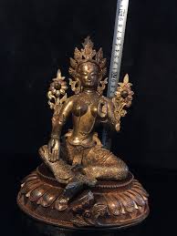 Buy Chinese Pure Hand-carved Pure Copper Bronze Unique Statue of Green Tara,precious and Exquisite Online in India - Etsy