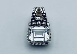 🌷JAI BY JOHN HARDY STERLING SILVER GEMSTONE WHITE TOPAZ ENHANCER | eBay