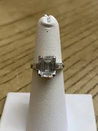 Vintage Uncas Sterling Silver 925 Signed WHITE TOPAZ Cocktail Band Ring SZ 5 | eBay