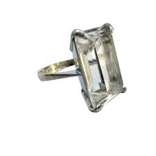 Japan, Vintage Sterling Silver Rock Crystal Ring. – T Niklasson Gallery